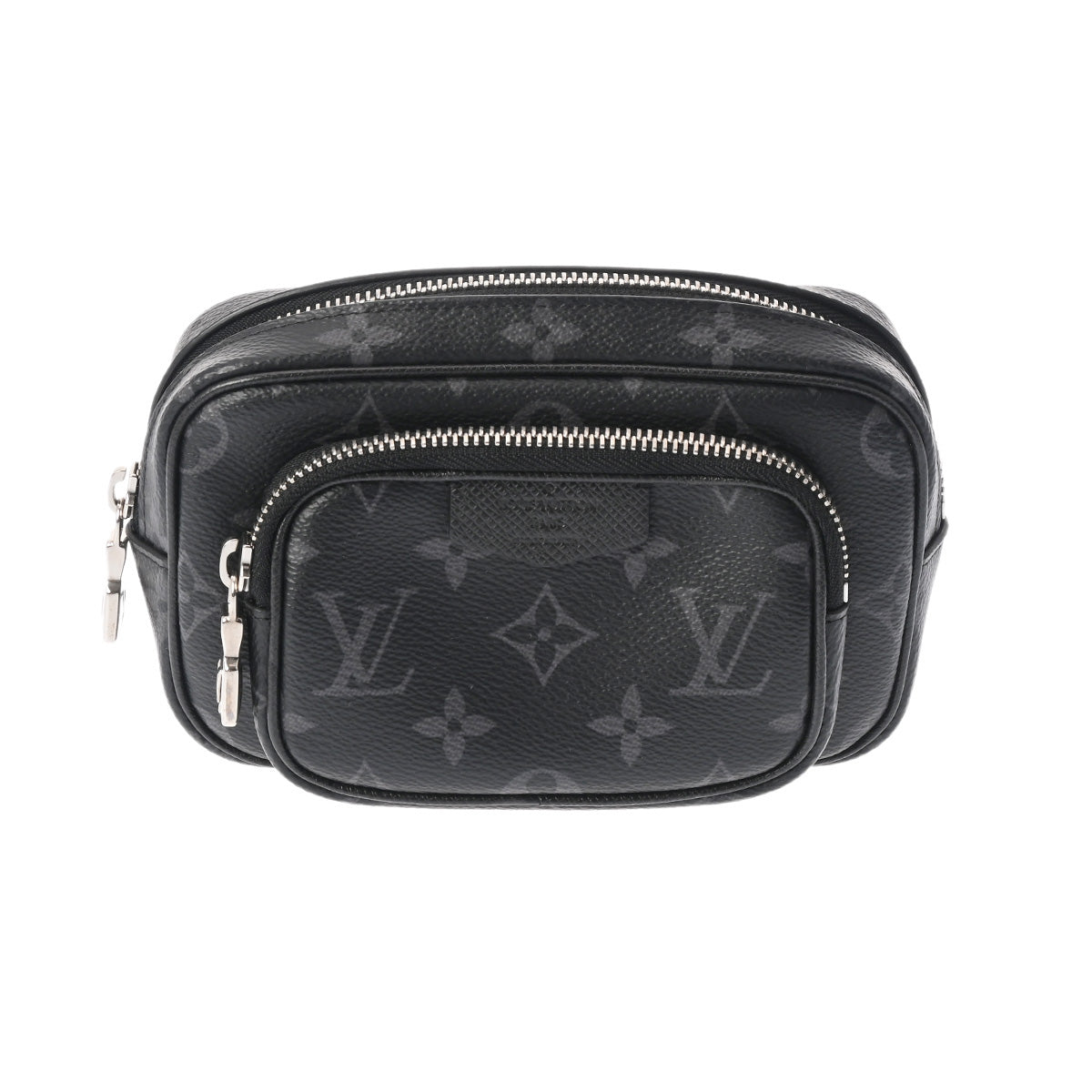 LOUIS VUITTON ルイヴィトン タイガ タイガラマ アウトドアポシェット ノワール M30755 メンズ モノグラムエクリプス レザー ショルダーバッグ Aランク 中古 