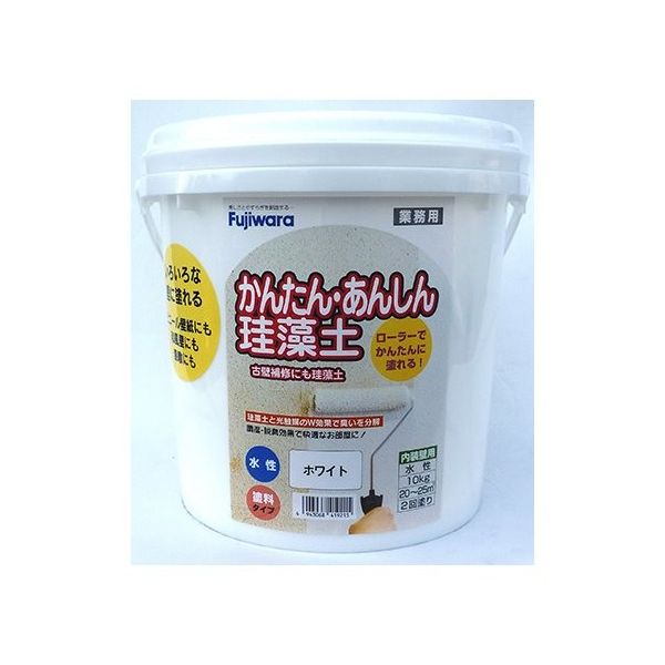 フジワラ化学 簡単安心珪藻土 10kg ホワイト 209563 1個 62-8722-18（直送品）