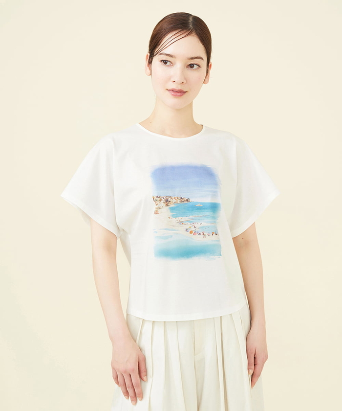 シビラ/【PLAYA】ビーチサイドプリントTシャツ