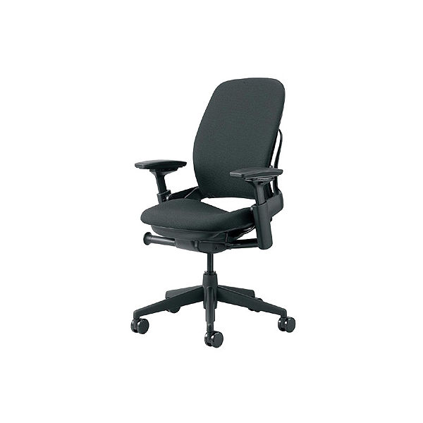 Steelcase　リープチェア肘付きブラックフレーム5F17/ブラック　（直送品）