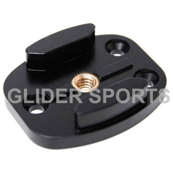 GLIDER GoPro アクセサリー 三脚ねじ(1/4スレッド)用ベースマウント 黒 GLD5414GO79