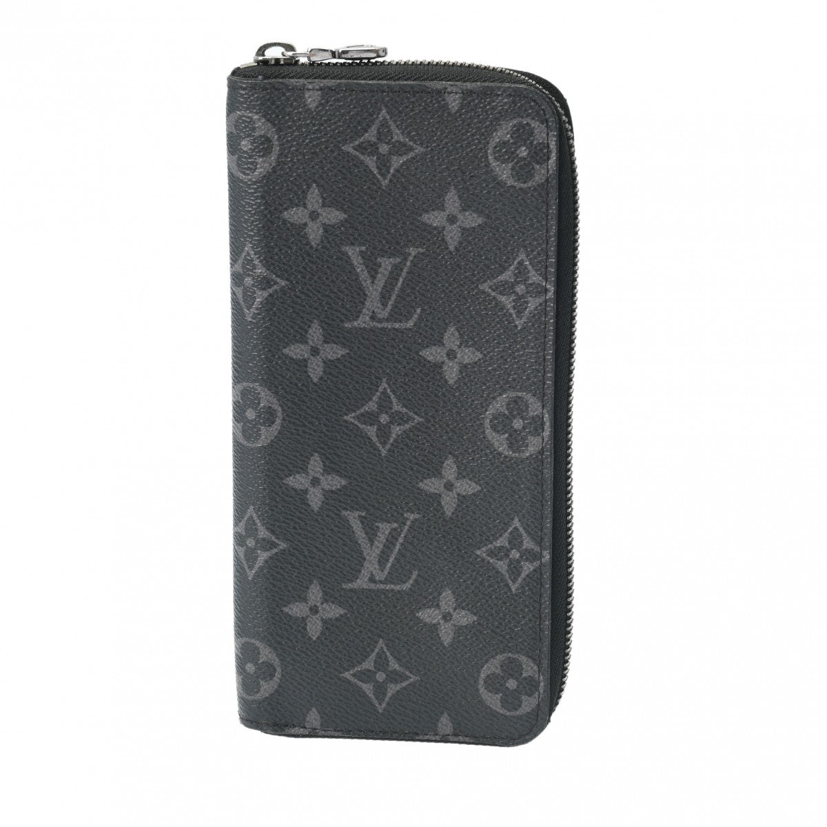 LOUIS VUITTON ルイヴィトン モノグラムエクリプス ジッピーウォレットヴェルティカル 黒/グレー M62295 メンズ モノグラムキャンバス モノグラムエクリプス 長財布 Aランク 中古 