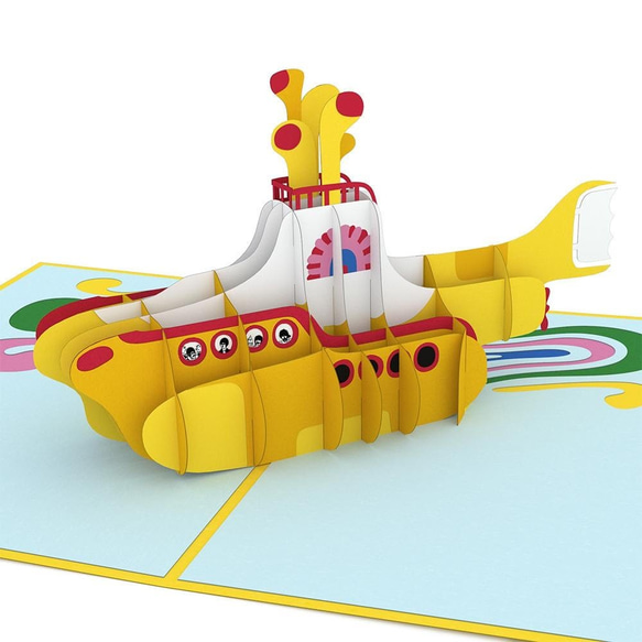 ポップアップグリーティングカード　The Beatles Yellow Submarine