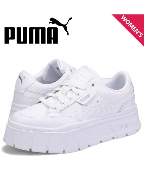 PUMA プーマ スニーカー メイズ スタック レザー ウィメンズ レディース 厚底 MAYZE STACK LEATHER WMNS ホワイト 白 38441