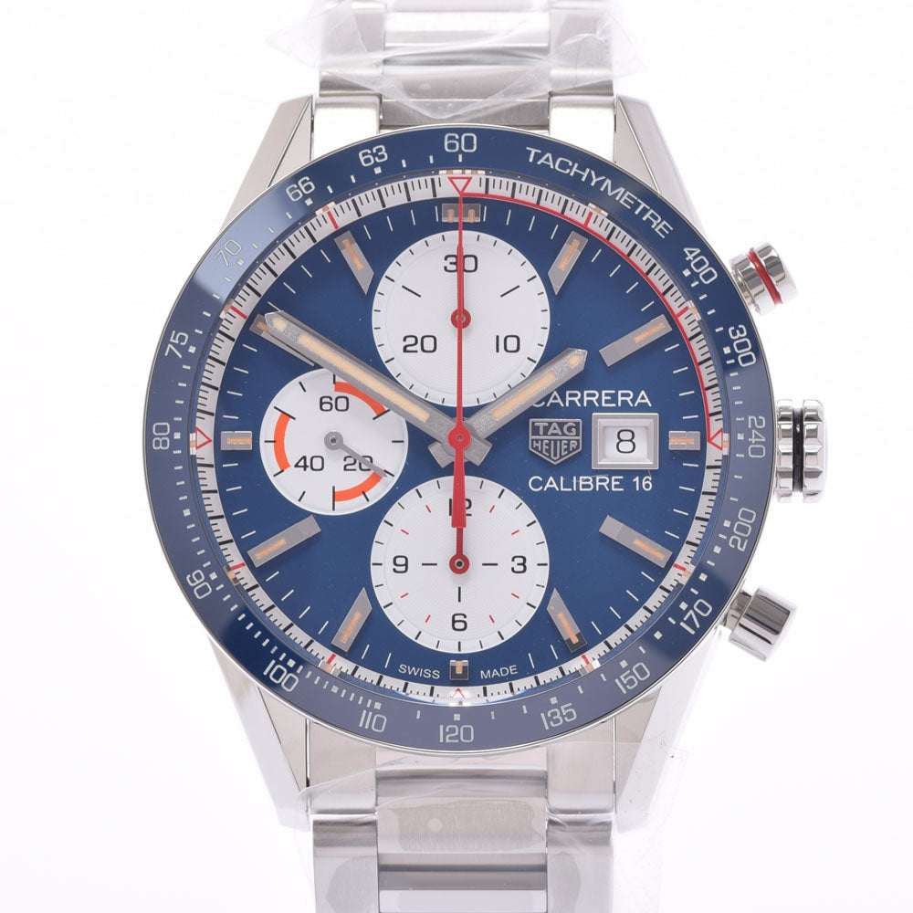 TAG HEUER タグホイヤー カレラ キャリバー16 クロノグラフ CV201AR.BA0715 メンズ SS 自動巻き ブルー文字盤 新品 