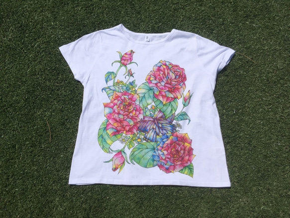 薔薇ボタニカルＴシャツ