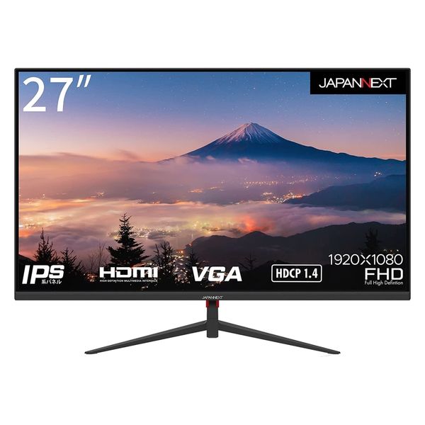 ジャパンネクスト 27インチ 液晶ディスプレイ(1920x1080/IPS/VGA/HDMI/チルト/非光沢) JN-IPS270FLFHD（直送品）