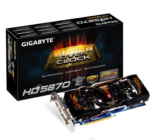 GIGABYTE AMD ATI Radeon HD5870 1GB PCI-E DVI HDMI DisplayPort UltraDurableVGA PLUS搭載【中古品】