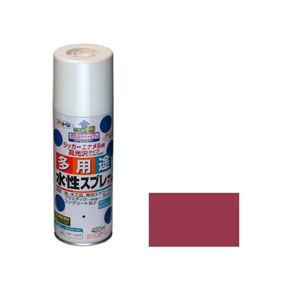 アサヒペン 水性多用途スプレー 420ml ブリックレッド FC206NS