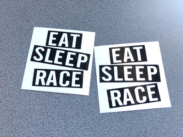 USDM JDM EAT SLEEP RACE ミニサイズ ステッカー アメ車 US【カラー選択可】 送料無料♪