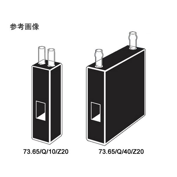 大型窓ディゾリューションフロー石英セル チューブ接続口付き 光路長:2mm0.144mL