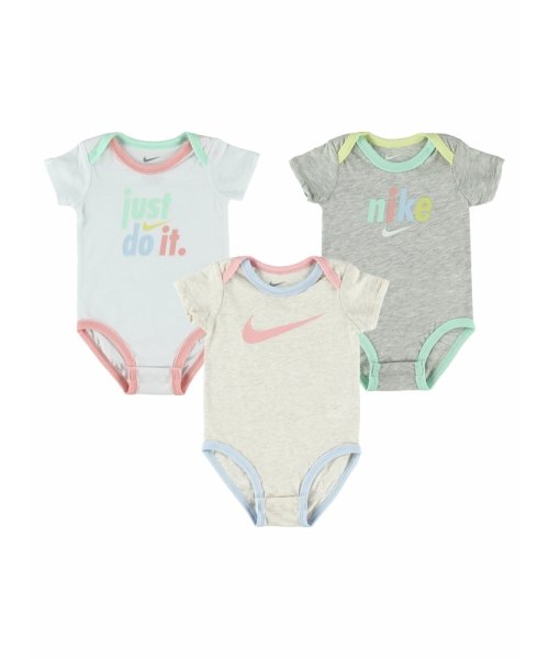 ベビー(55－70cm) セット商品 NIKE(ナイキ) NKN 3 PACK BODYSUIT