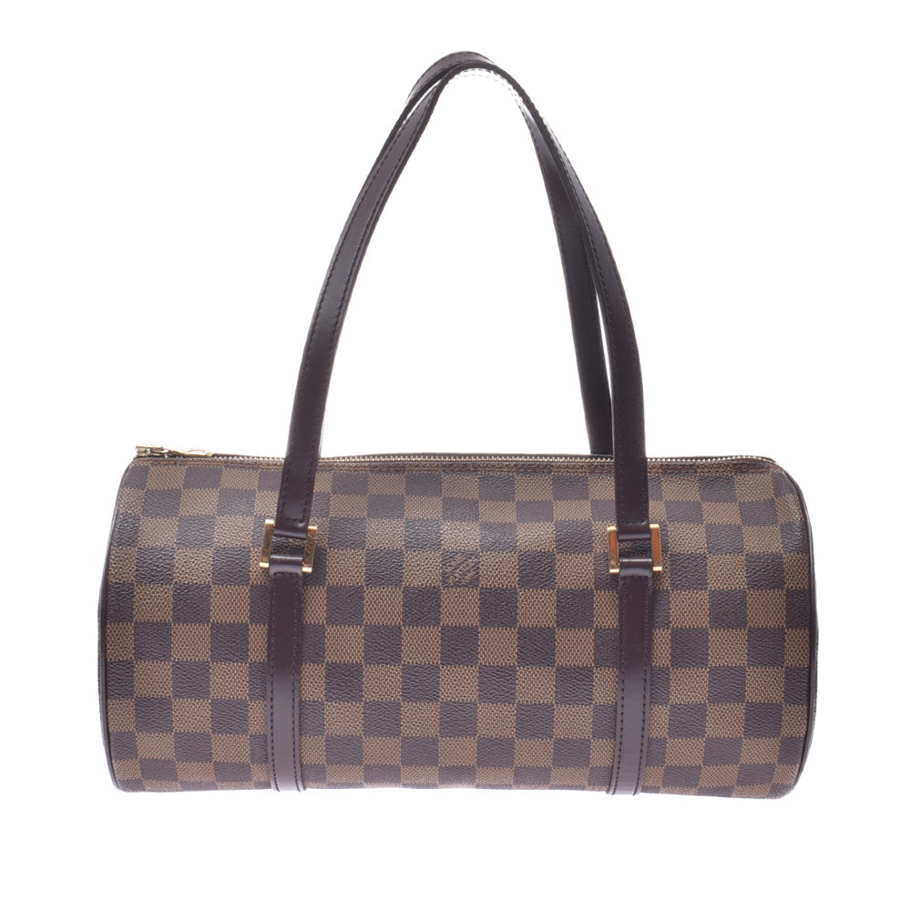 LOUIS VUITTON ルイヴィトン ダミエ パピヨンGM ブラウン N51303 レディース ダミエキャンバス レザー ハンドバッグ Bランク 中古 