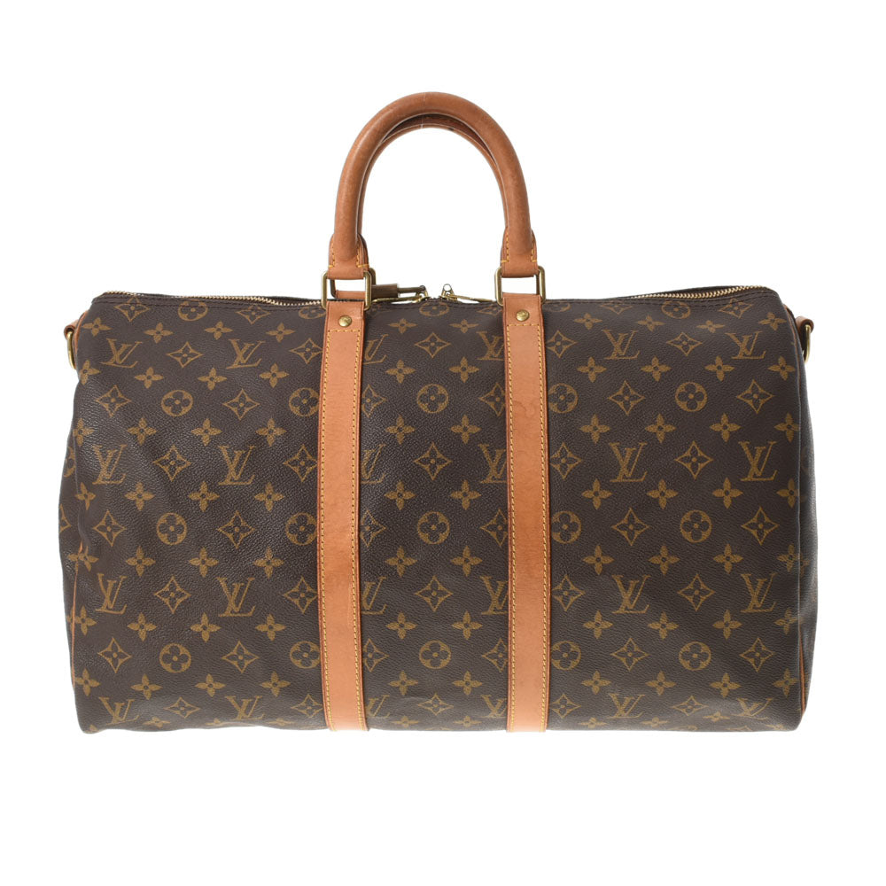 LOUIS VUITTON ルイヴィトン モノグラム キーポルバンドリエール 45 ブラウン M41418 ユニセックス モノグラムキャンバス ボストンバッグ Bランク 中古 