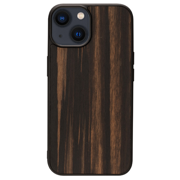 Man & Wood iPhone 14 Plus用天然木ケース Ebony I23638I14M