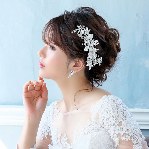 ヘッドドレス【ジョシー】(H-130)|花嫁 小枝 シルバー ゴールド リーフ 結婚式 ウエディング 前撮り お色直し