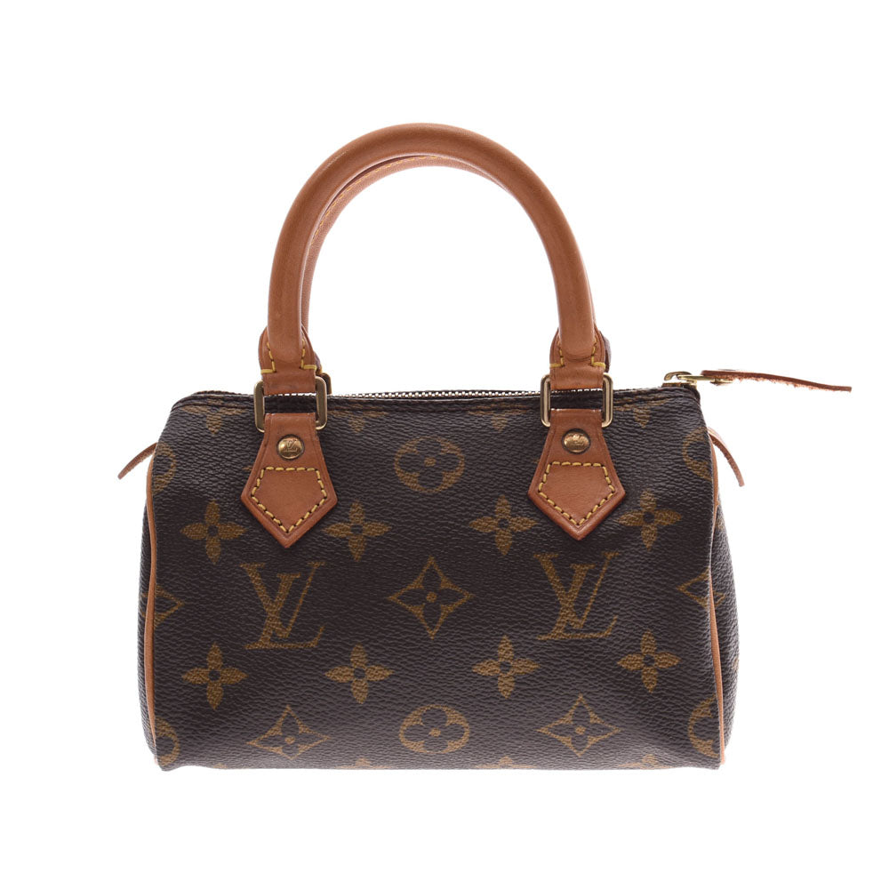 【新年の贈り物】LOUIS VUITTON ルイヴィトン モノグラム ミニスピーディ ブラウン M41534 レディース モノグラムキャンバス ハンドバッグ Bランク 中古 _画像1