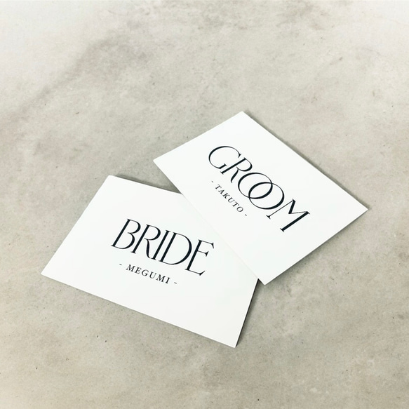 Gloom/Bride  受付カード　ウェルカムスペース　結婚式