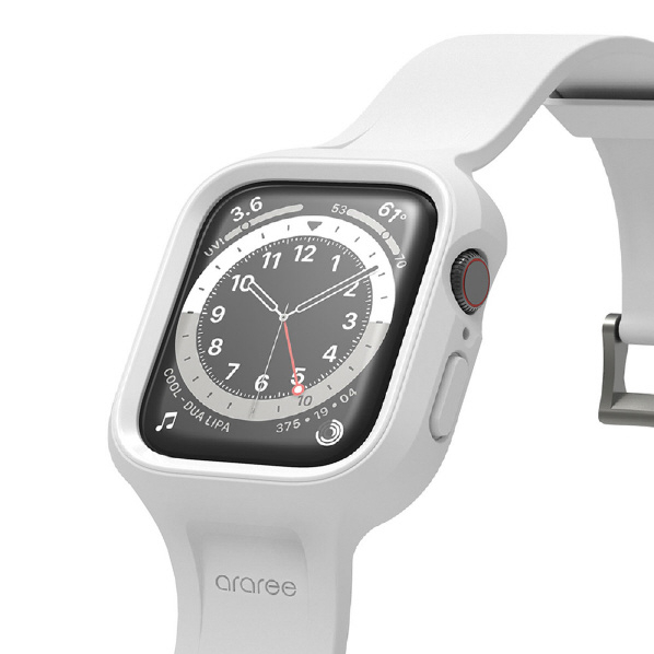 araree Apple Watch 45/44mm用ケース一体型バンド Duple Pro ホワイト AR26474AW