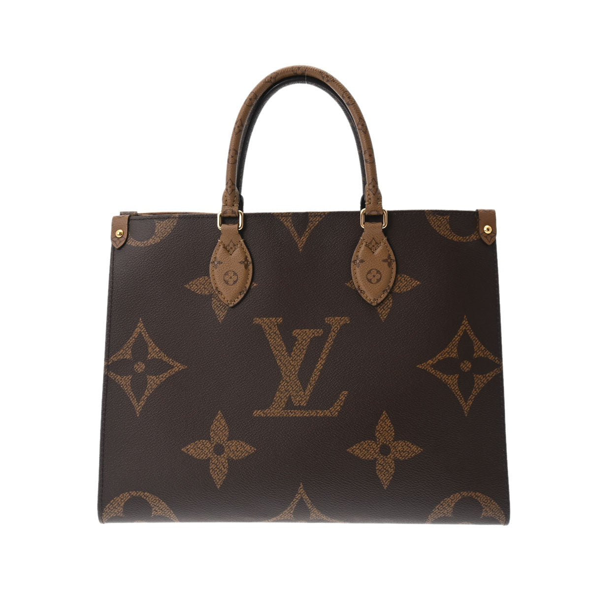 LOUIS VUITTON ルイヴィトン モノグラムリバース オンザゴー MM ブラウン M45321 レディース モノグラムリバースキャンバス 2WAYバッグ 新同 中古 