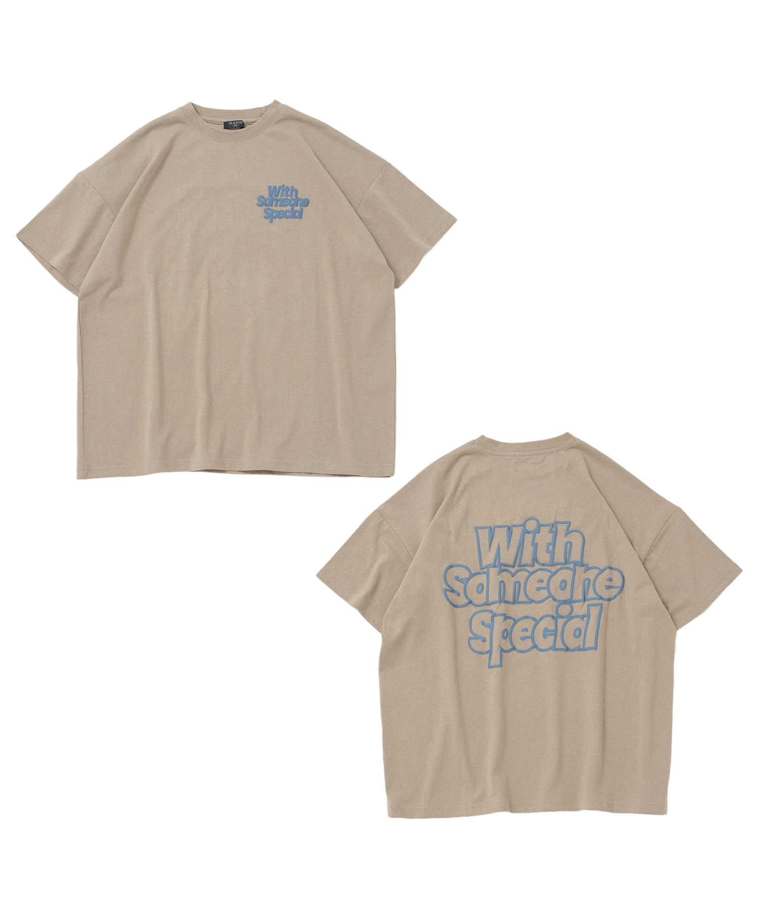 グラソス/【防虫加工】バックメッセージロゴ発泡プリント半袖Tシャツ