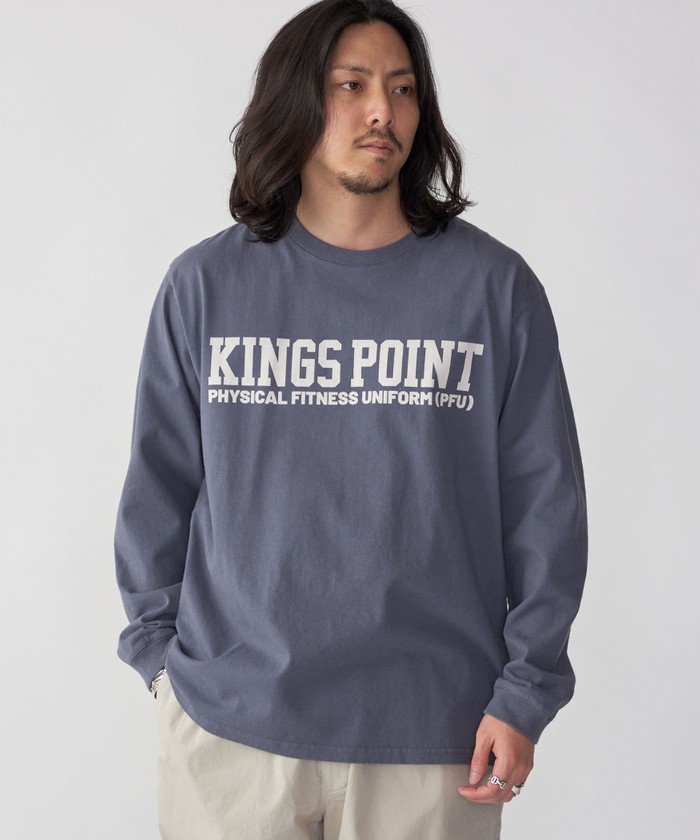 シップス　メン/KINGS POINT: ロゴ プリント 長袖 Tシャツ