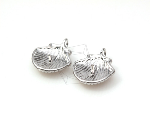 PDT-141-MR【4個入り】ホタテペンダント,Scallop Seashell Pendant