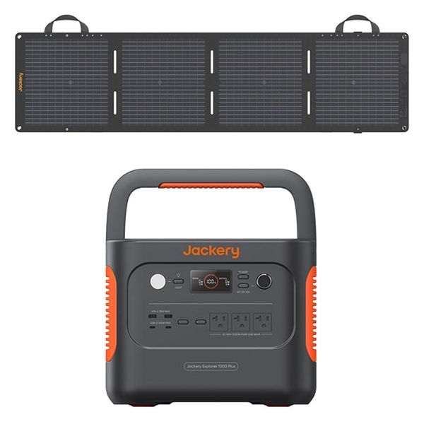 ポータブル電源 ソーラーパネルセット Jackery リン酸鉄 1000Plus 100mini JSG-1010E 1セット