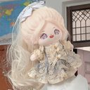 ぬいぐるみ着せ替え服 10cm/15cm/20cm/40cm 雪の結晶レースワンピース ロリータ Lolita プリンセス風 姫スカート ドレス ぬい服 ぬいぐるみ服 かわいい きれい