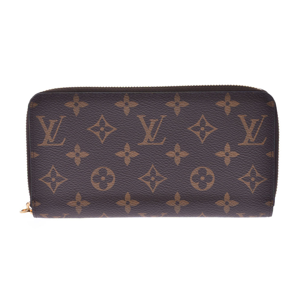 LOUIS VUITTON ルイヴィトン モノグラム ジッピーウォレット ブラウン M42616 ユニセックス 長財布 Aランク 中古 