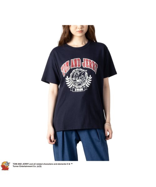 [大きいサイズ] Tom and Jerry ボックスシルエット半袖Tシャツ クイーンサイズ 3285－3879