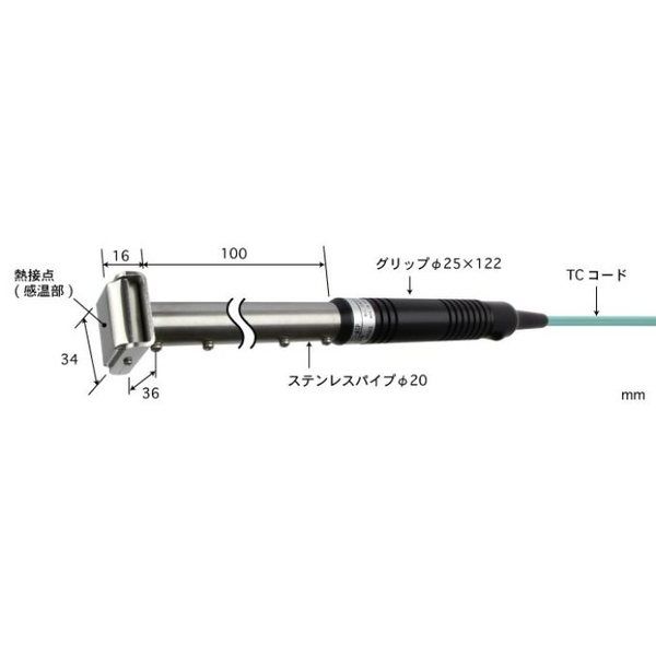 高温耐久形表面温度センサ ー50~1200°C Kタイプ ストレート 【619Kー010ーTC1ーASP】 619K-010-TC1-ASP（直送品）