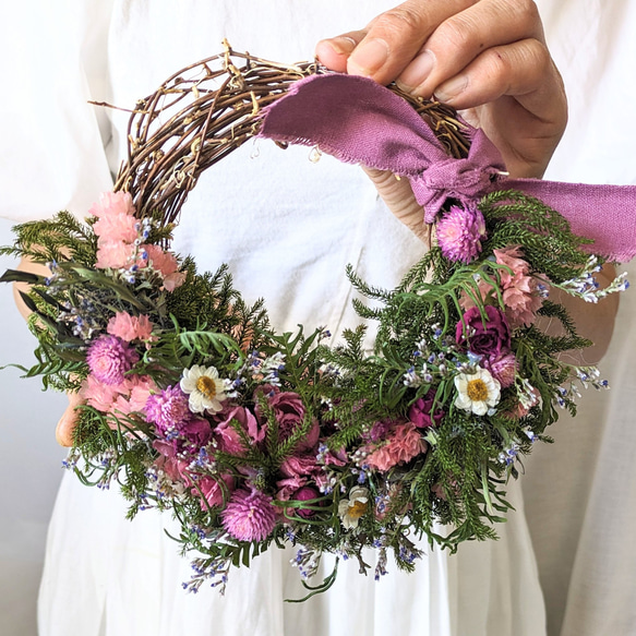 新作2024母の日ギフト　pink　flower　wreath　ラブリーカラー　新築祝い　母のギフト　誕生日