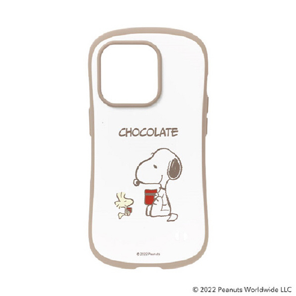 Hamee iPhone 14 Pro用ハイブリッドケース iFace First Class Cafe PEANUTS/ピーナッツ スヌーピー・チョコレート 41-947487