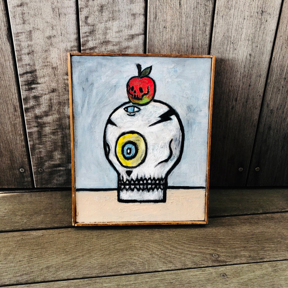 97 ☆SALE Untitled(cyclops skull with the eye and skull apple