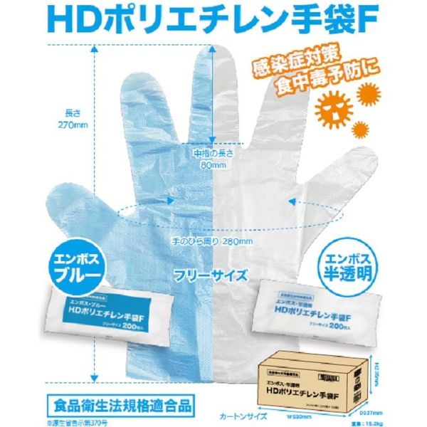 いただきます HDポリエチレン手袋F