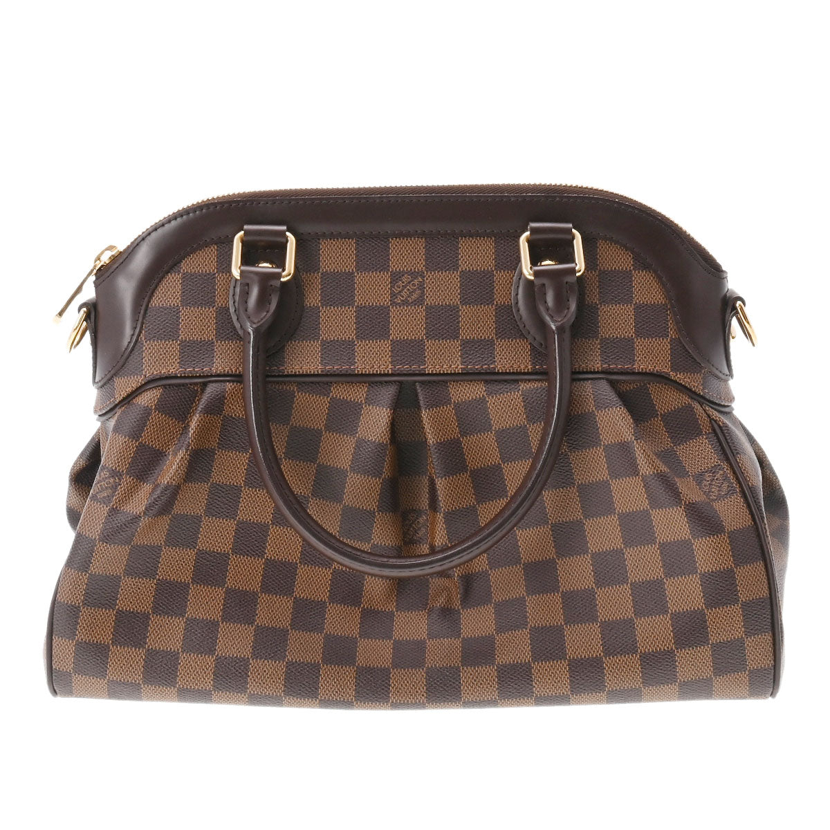 LOUIS VUITTON ルイヴィトン ダミエ トレヴィPM ブラウン N51997 レディース ダミエキャンバス 2WAYバッグ Aランク 中古 