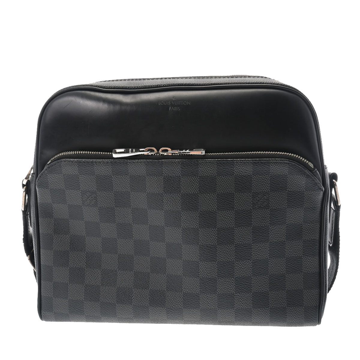 LOUIS VUITTON ルイヴィトン ダミエグラフィット デイトン PM 黒/グレー N41408 メンズ ダミエグラフィットキャンバス ショルダーバッグ ABランク 中古 