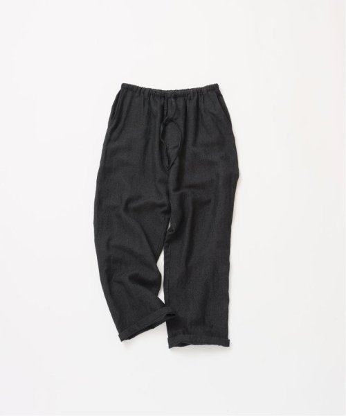 《予約》【FOLL / フォル】washed wool linen relax pants