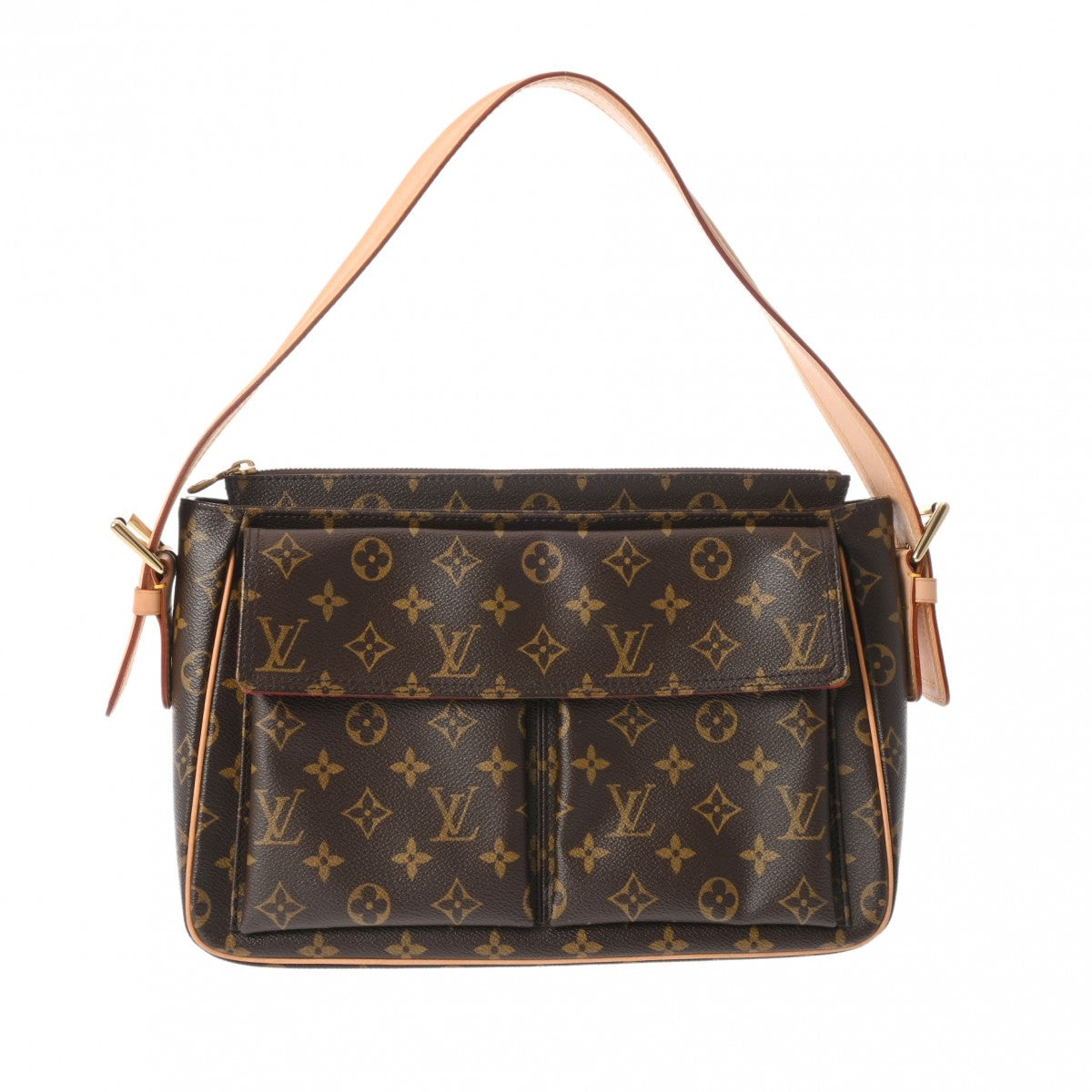 LOUIS VUITTON ルイヴィトン モノグラム ヴィバシテ GM ブラウン M51163 レディース モノグラムキャンバス ハンドバッグ ABランク 中古 