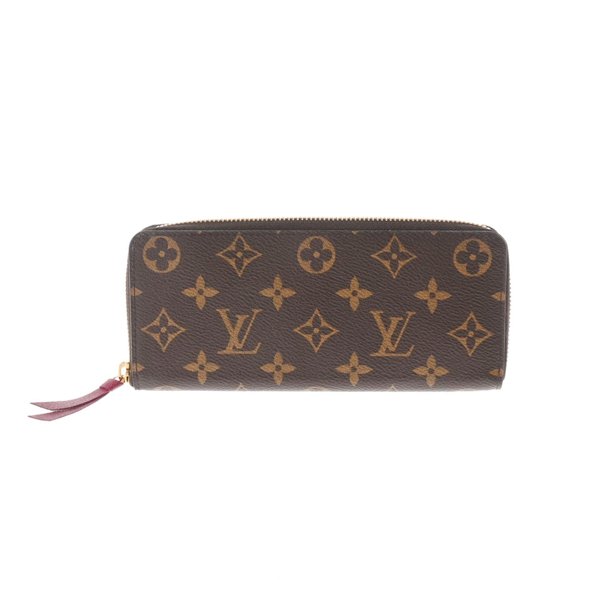 LOUIS VUITTON ルイヴィトン モノグラム ポルトフォイユクレマンス フューシャ M60742 レディース モノグラムキャンバス 長財布 Aランク 中古 