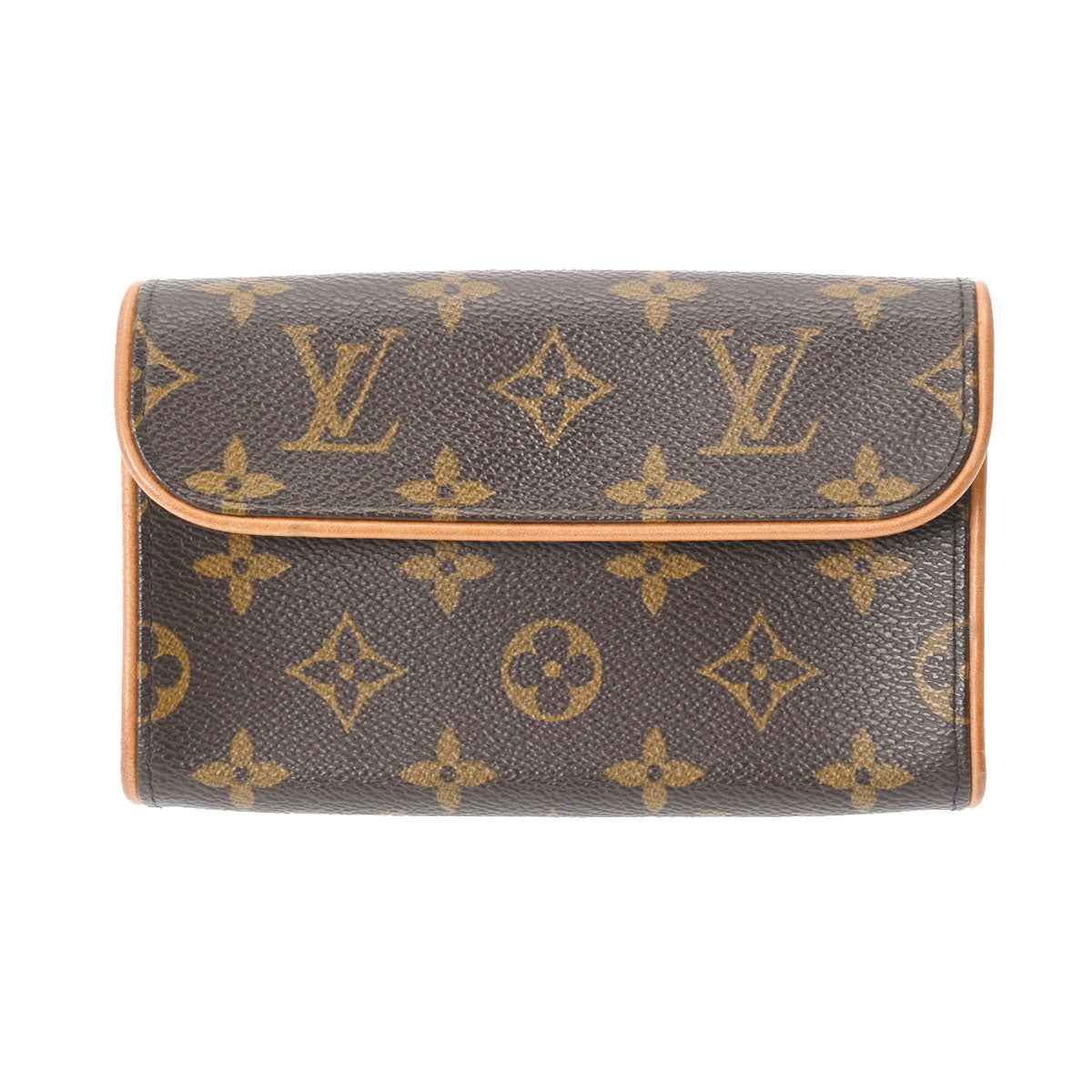 【2025の人気アイテム】 LOUIS VUITTON ルイヴィトン モノグラム ポシェットフロランティーヌ ベルトS ブラウン M51855 レディース モノグラムキャンバス ウエストバッグ ABランク 中古 