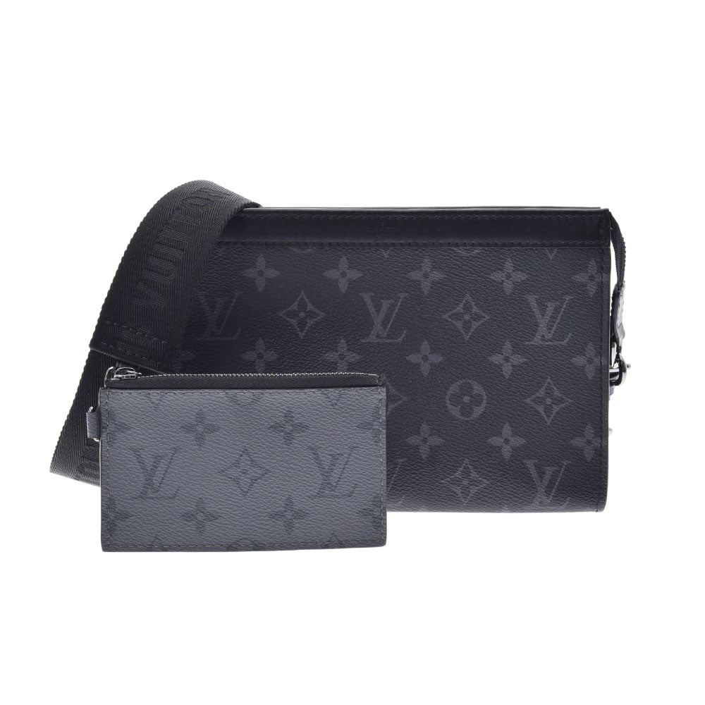 LOUIS VUITTON ルイヴィトン モノグラム エクリプスガストン ウエアラブル ウォレット 黒/グレー M81124 メンズ モノグラムキャンバス ショルダーバッグ Aランク 中古 