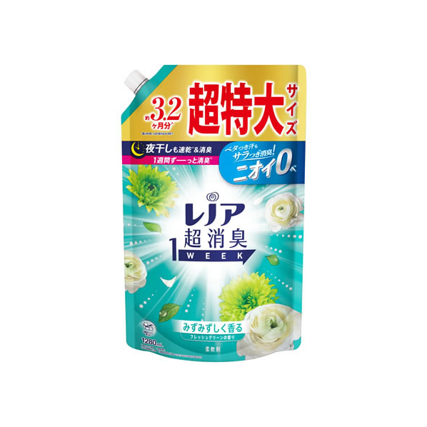 Ｐ＆Ｇ レノア超消臭1week フレッシュグリーン 替 超特大 1280mL FC769PW