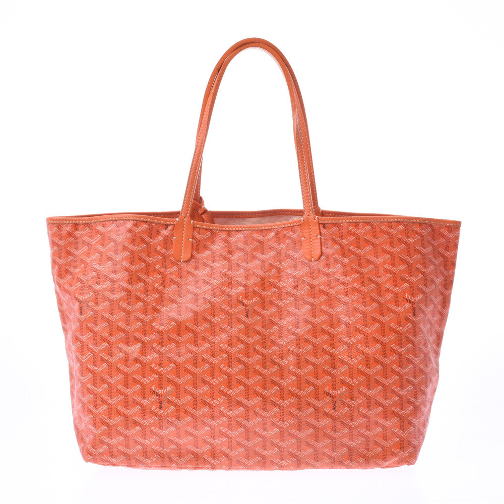 GOYARD ゴヤール サンルイPM オレンジ ユニセックス PVC/レザー トートバッグ Bランク 中古 