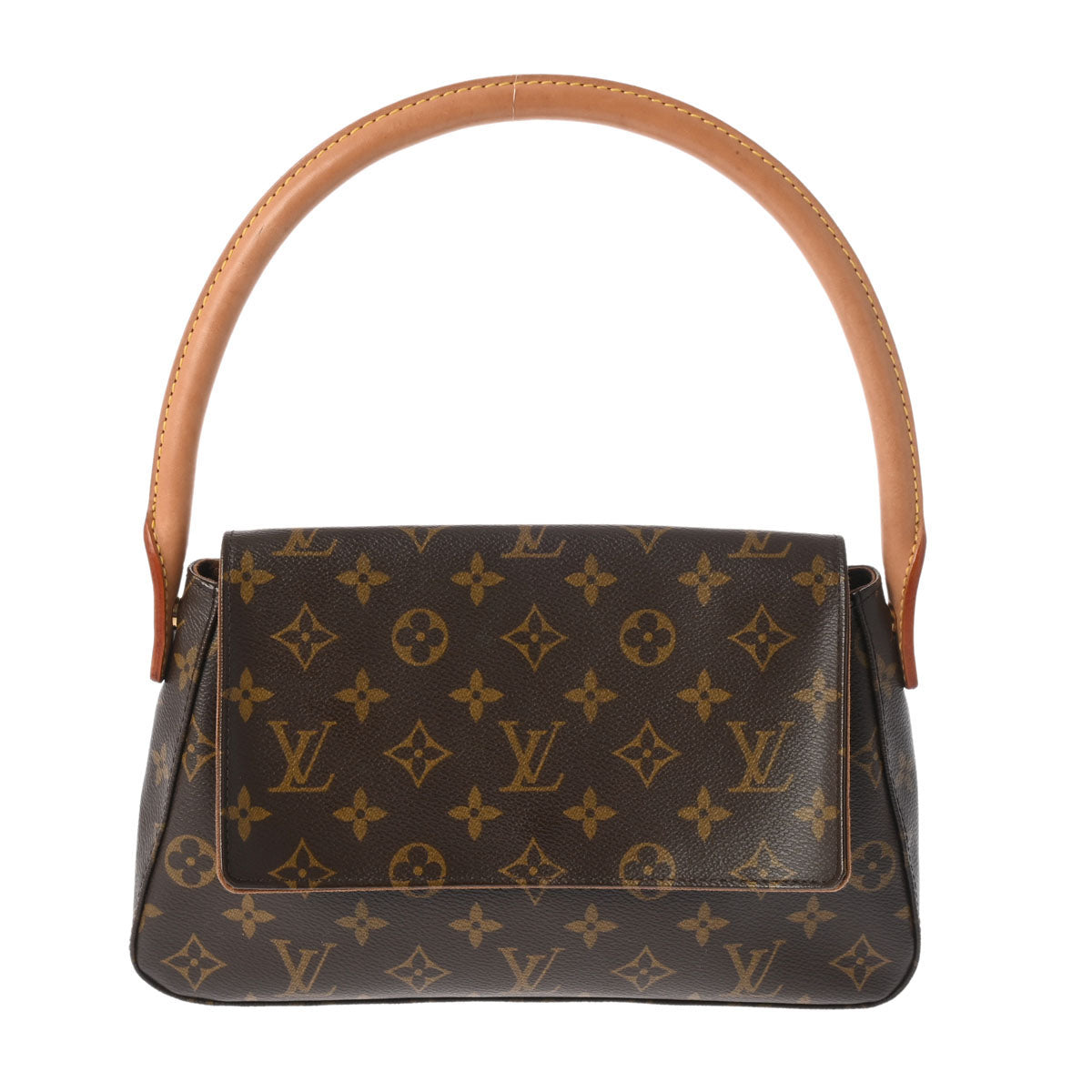 LOUIS VUITTON ルイヴィトン モノグラム ミニ ルーピング ブラウン M51147 レディース モノグラムキャンバス セミショルダーバッグ ABランク 中古 