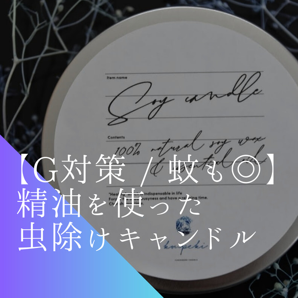 【虫除け / G対策（蚊にも◎）】Aroma Soy Candle【受注生産】