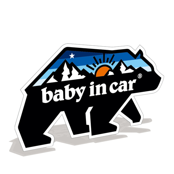 【マグネット】BABY IN CAR カーマグネット アウトドア 子ぐま ベビーインカー BABYINCAR