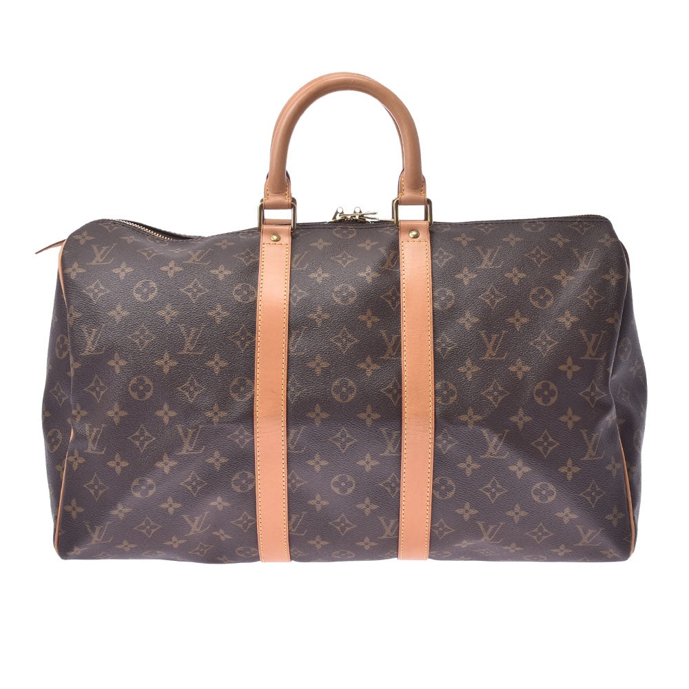 LOUIS VUITTON ルイヴィトン モノグラム キーポル45 ブラウン M41428 ユニセックス モノグラムキャンバス ボストンバッグ ABランク 中古 