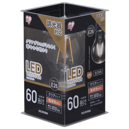 アイリスオーヤマ LDA7L-G／D-FC LED電球 E26口金 電球色 810lm（60W形相当）